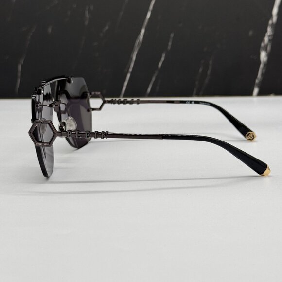 NEW SPP111 672X PHILIPP PLEIN SLEEK GREY UNISEX SUNGLASSES main image 9